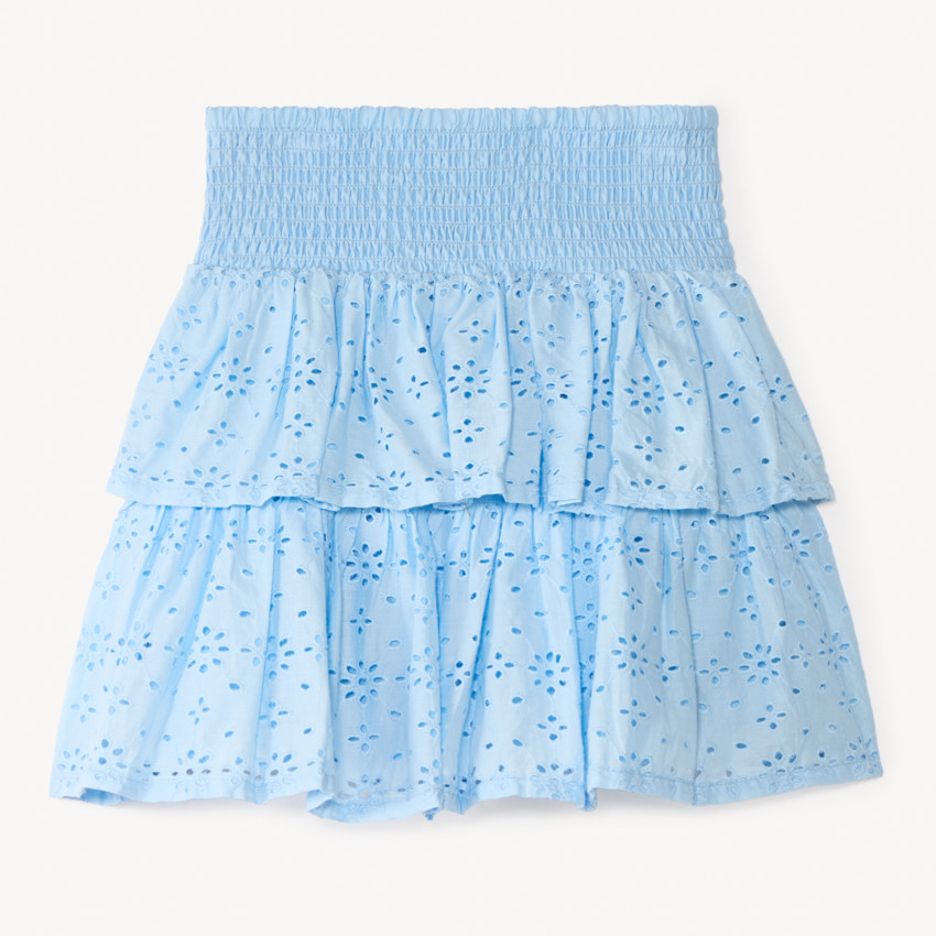 Jupe à volants en broderie anglaise pour fille 