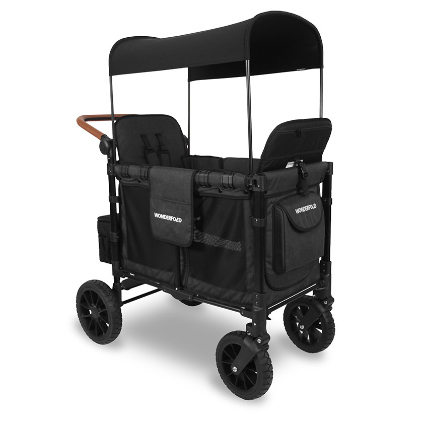 Chariot de transport pour enfants double Luxe Volcano Black   