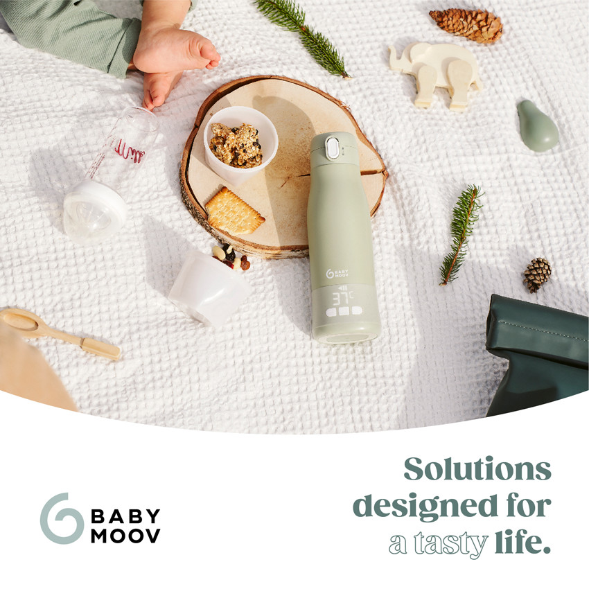 Chauffe-biberon nomade Moov and Feed vert sauge  