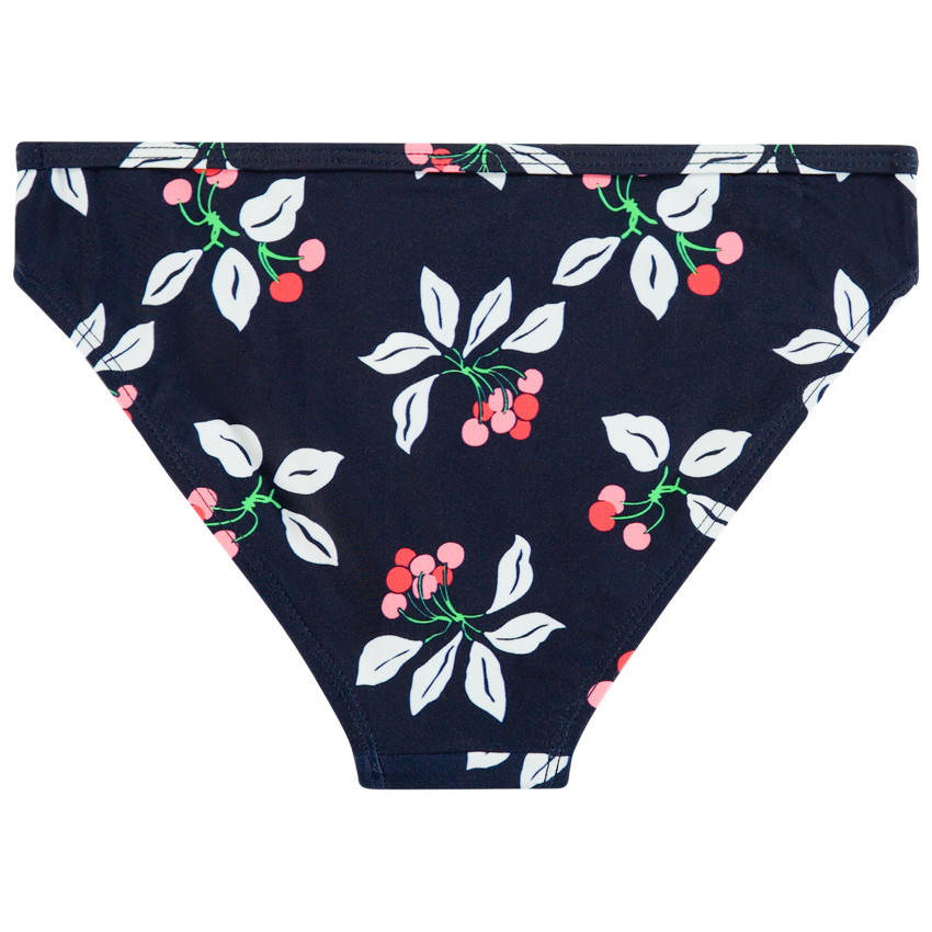 Maillot de bain à imprimé végétal et volant 