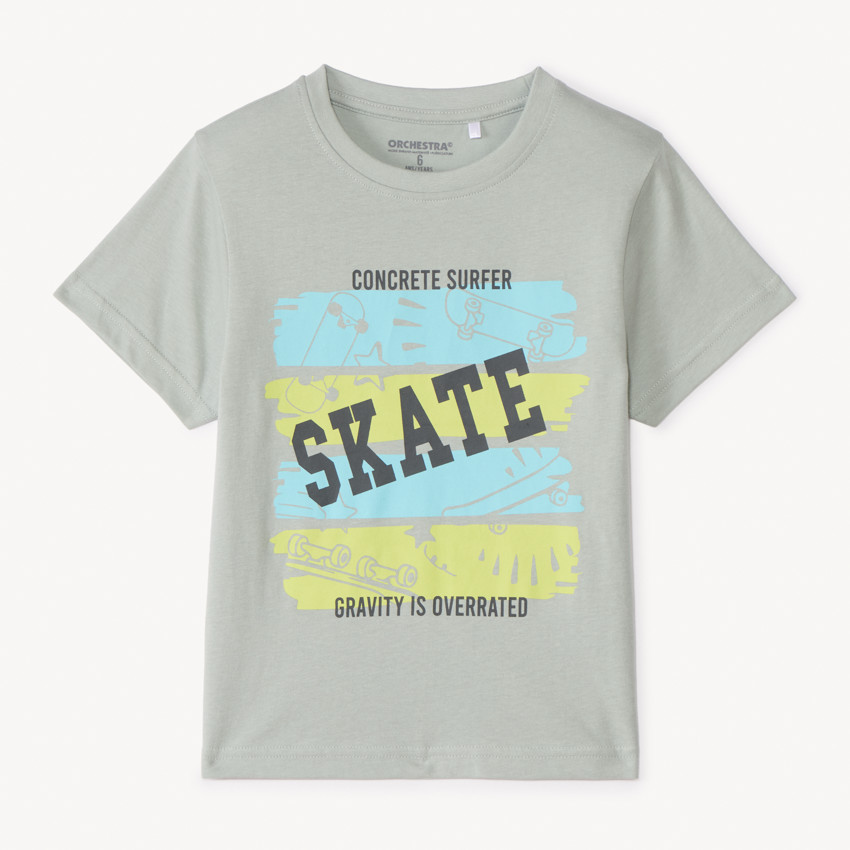 T-shirt manches courtes en jersey print fantaisie pour garçon