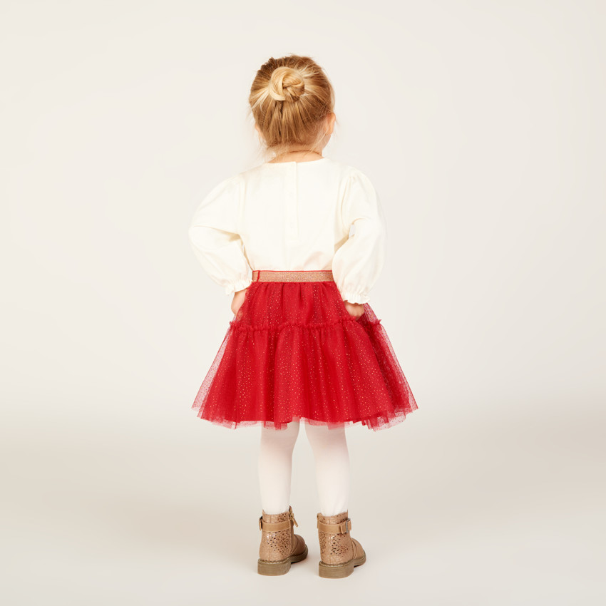 T-shirt manches longues printé et brodé pour bébé fille 