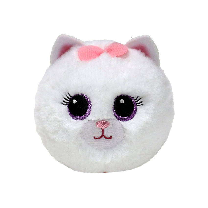 Peluche rebondissante Beanie Bouncers Purdy le chat blanc