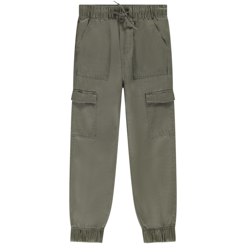 Pantalon cargo uni en twill pour garçon 