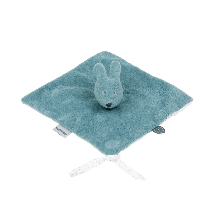 Doudou lapin Bonnie 27 x 27 cm - Vert sauge Main Doudou lapin Bonnie 27 x 27 cm - Vert sauge
