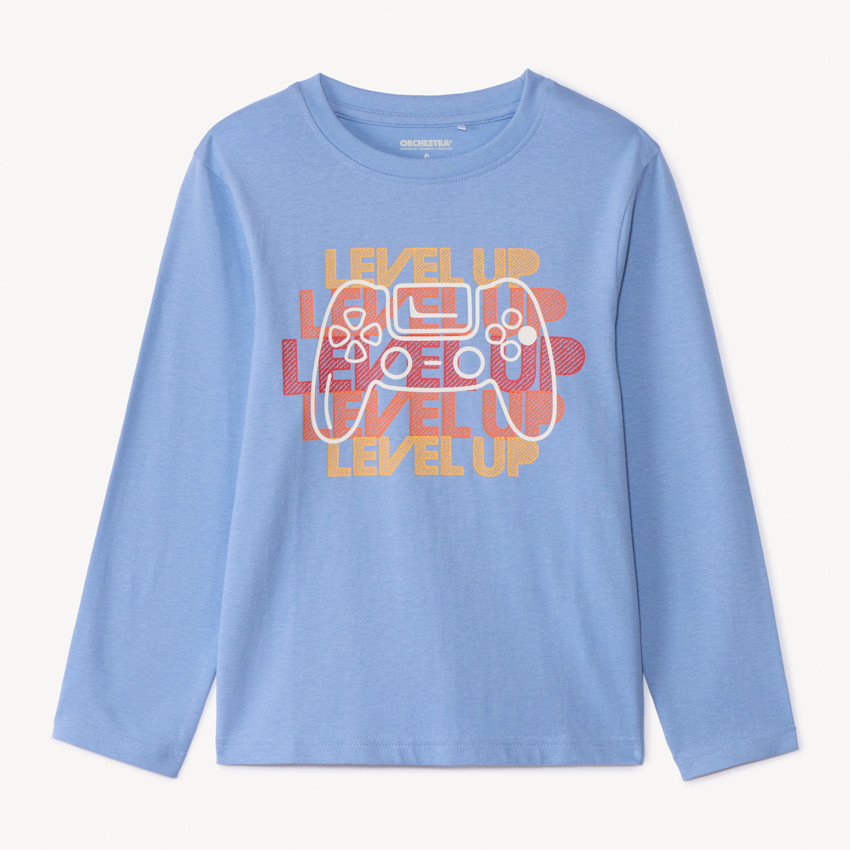 T-shirt manches longues print fantaisie pour garçon