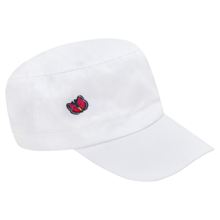 Casquette cubaine en twill avec papillon brodé  