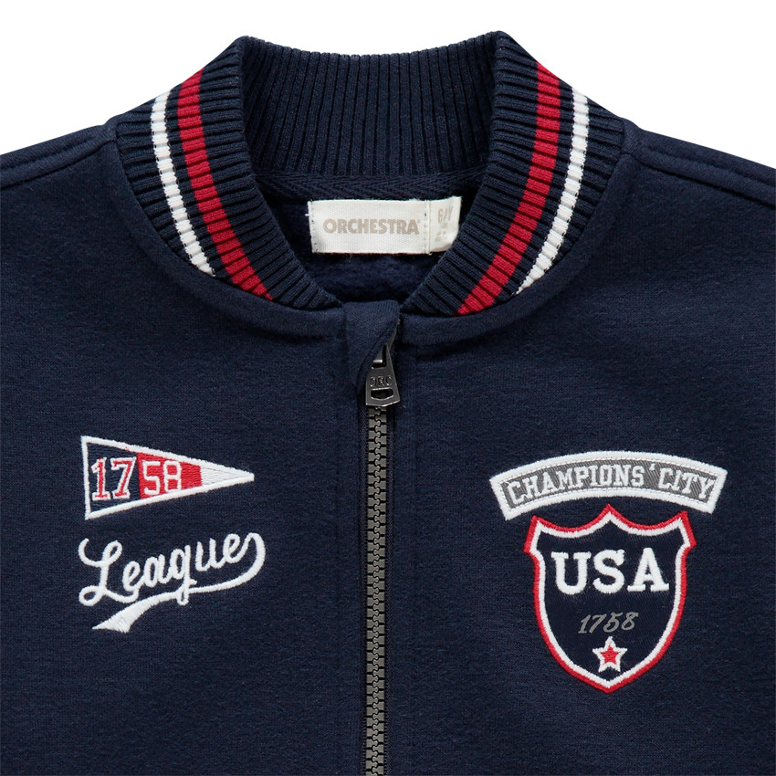 Gilet en molleton bicolore style campus 