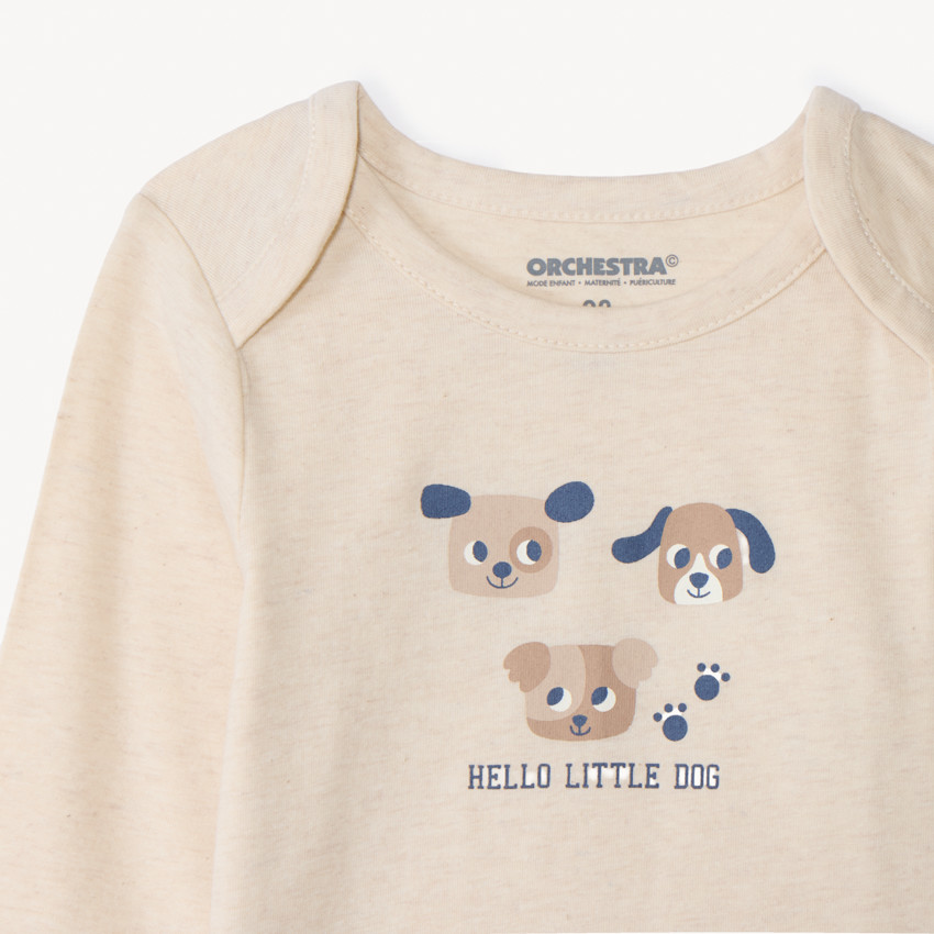 Lot de 7 bodies manches longues fantaisie pour bébé avec ouvertures différentes selon l'âge 