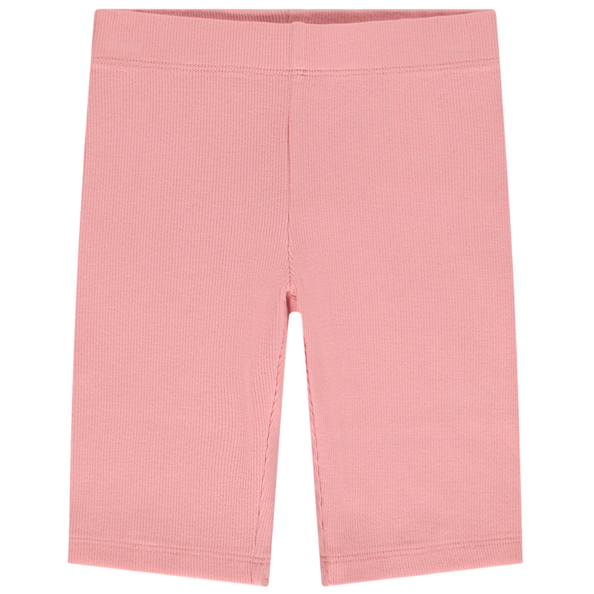 Cycliste uni effet côtelé pour fille