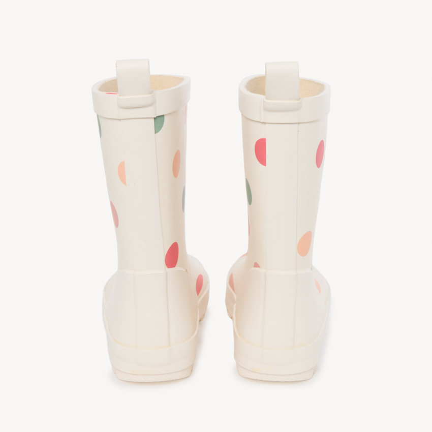 Bottes de pluie imprimé pois pour fille 