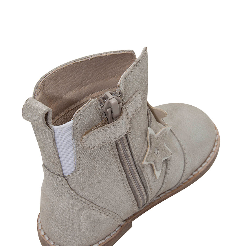 1/2 bottes en cuir à paillettes et étoiles 