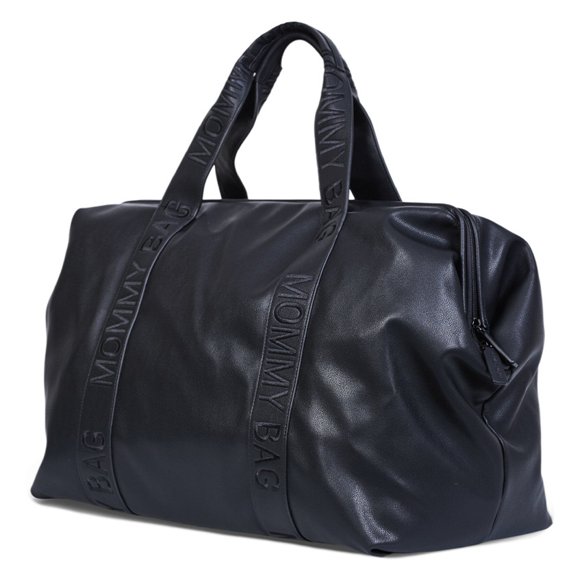 Sac à langer Mommy Bag Signature Simili cuir Noir 