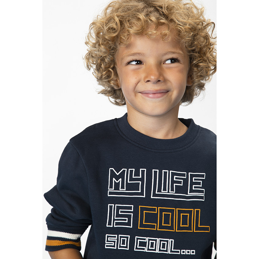 Ensemble sweat avec poche kangourou + jogging uni pour garçon 