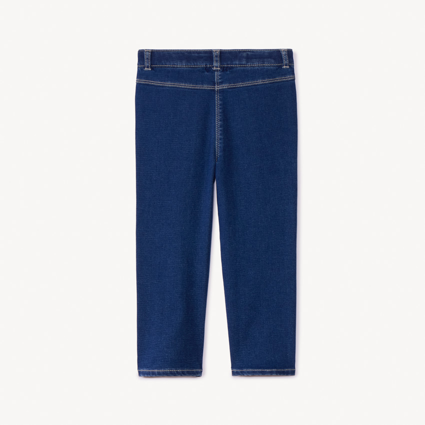 Jean uni en denim pour bébé fille  