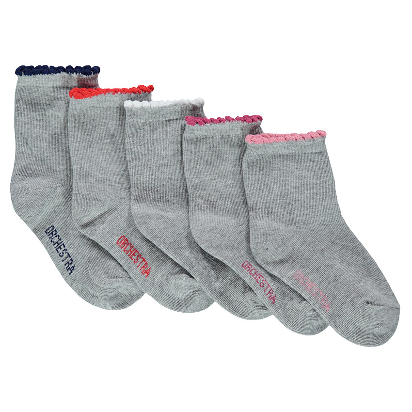 Lot de 5 paires de chaussettes unies 