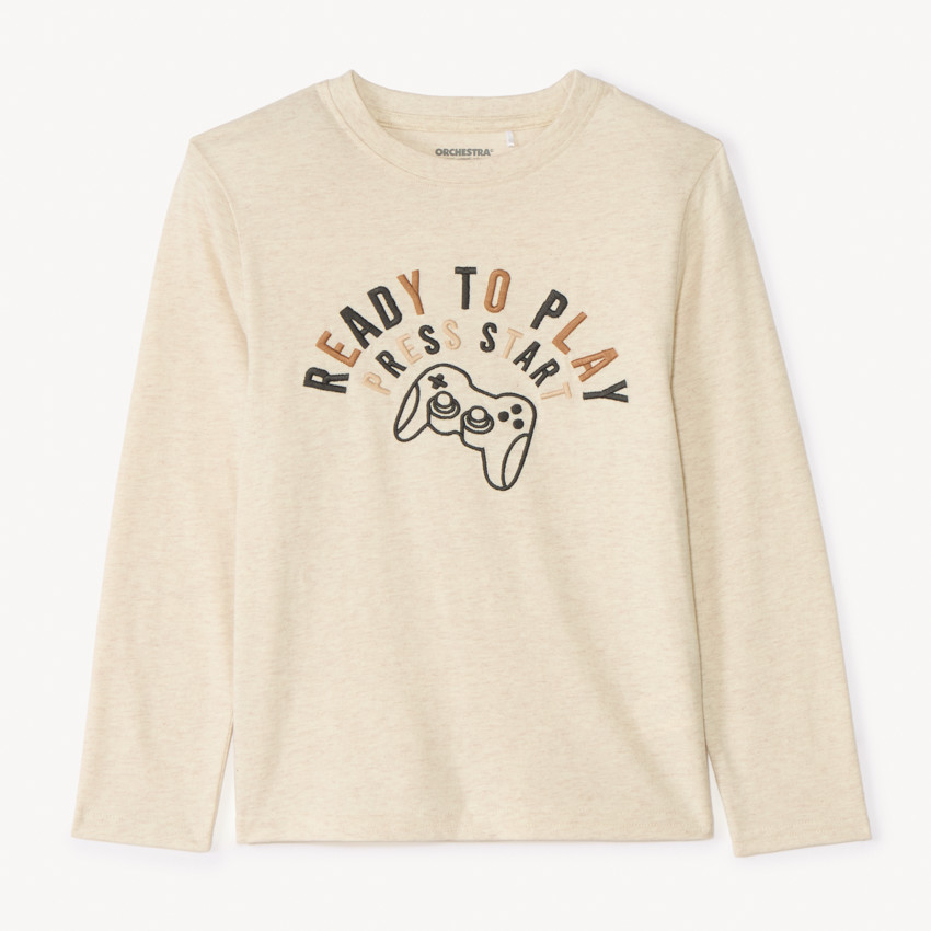 T-shirt manches longues motif gameboy pour garçon 