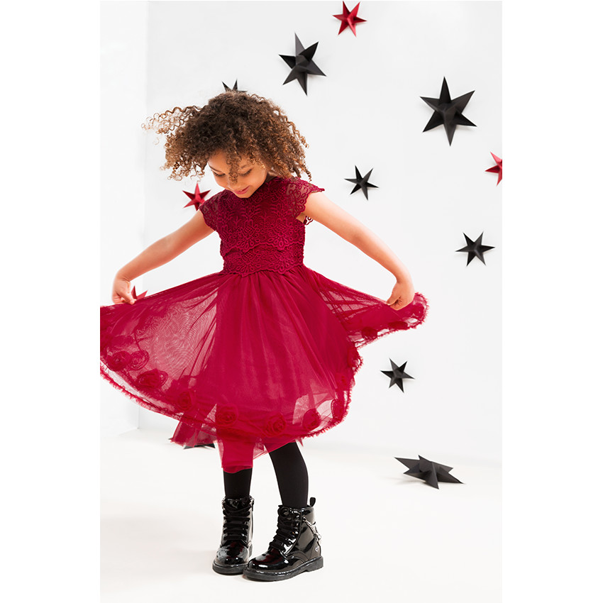 Robe de fête en dentelle et tulle  