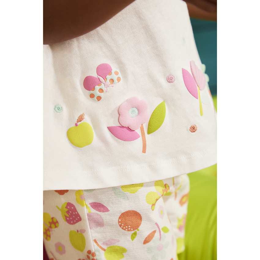 Ensemble 2 pièces avec short imprimé pour bébé fille 