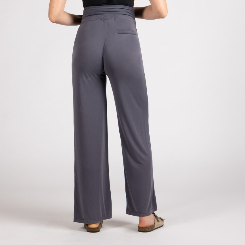 Pantalon large de grossesse uni avec bandeau haut 