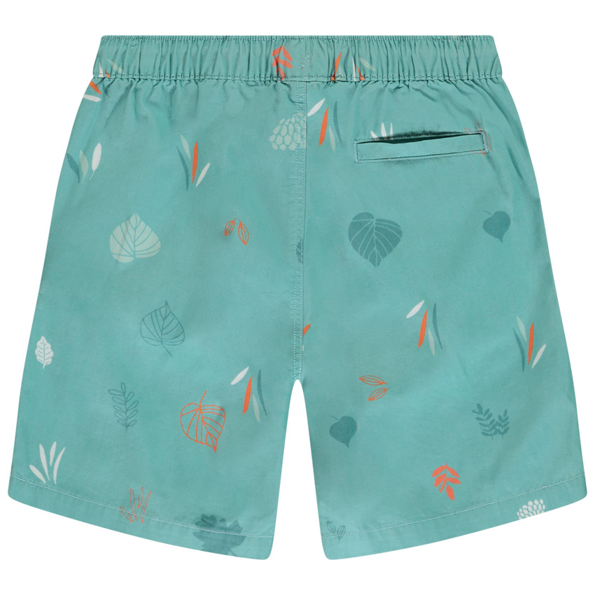Bermuda imprimé fantaisie feuillage pour garçon 