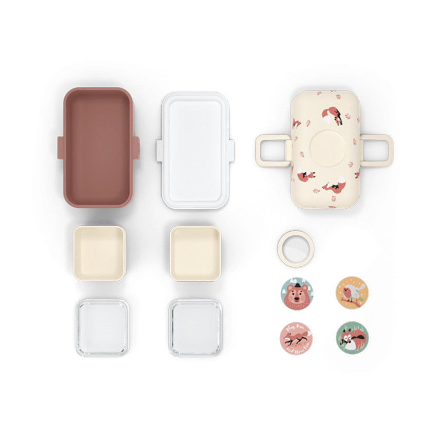 Lunchbox Tresor - Fox 800ml - Ecru (Monbento) - Image 2