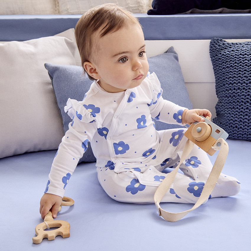Lot de 3 dors-bien floraux pour bébé fille avec ouvertures différentes selon l'âge 