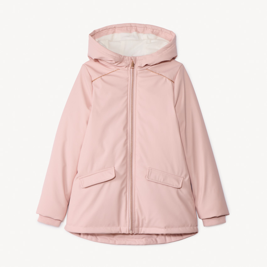 Parka gomme déperlante doublée sherpa pour fille 
