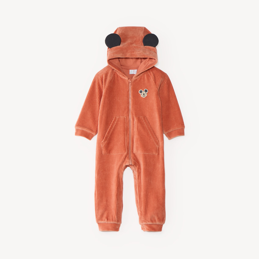 Combinaison bébé garçon en velours côtelé Mickey Disney