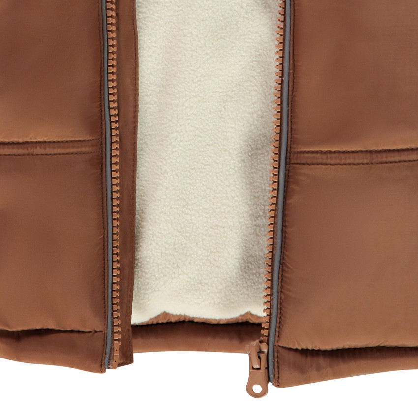 Doudoune à capuche doublée micropolaire pour garçon 