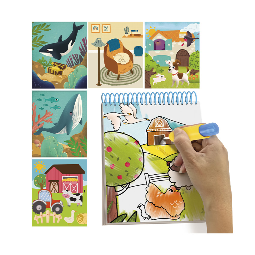 Livre de 6 coloriages magiques à l'eau 