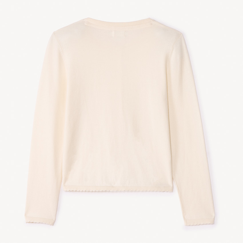 Gilet en tricot uni pour fille 
