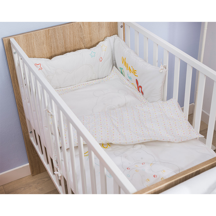 Parure housse de couette + taie d'oreiller Disney Winnie - 140 x 100 cm 