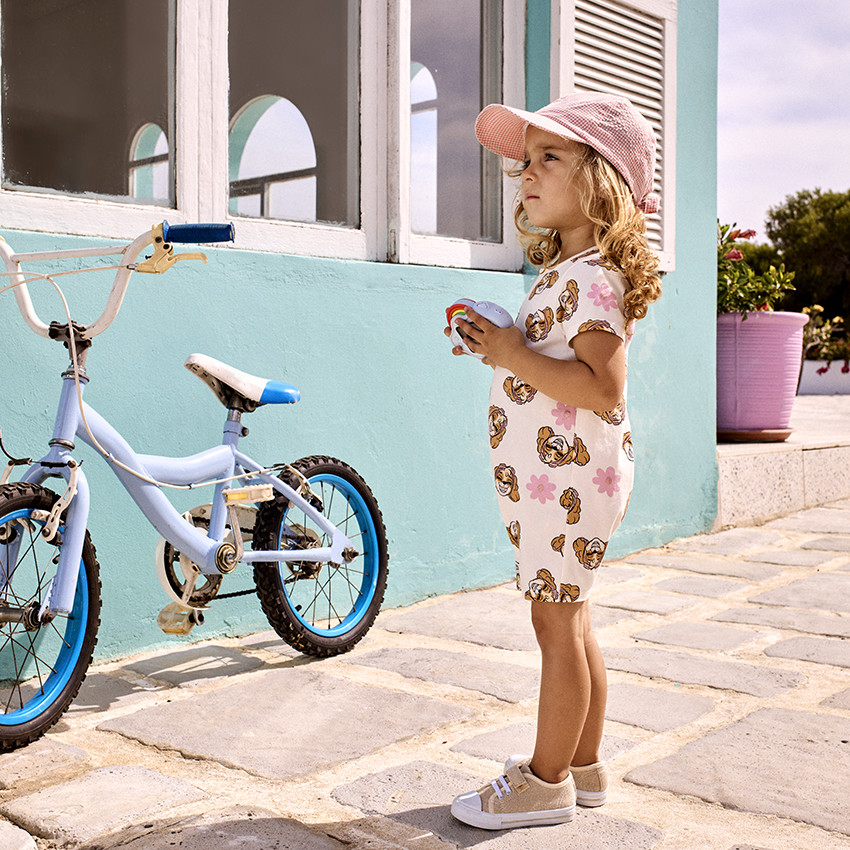 Casquette motif vichy effet noué pour bébé fille 