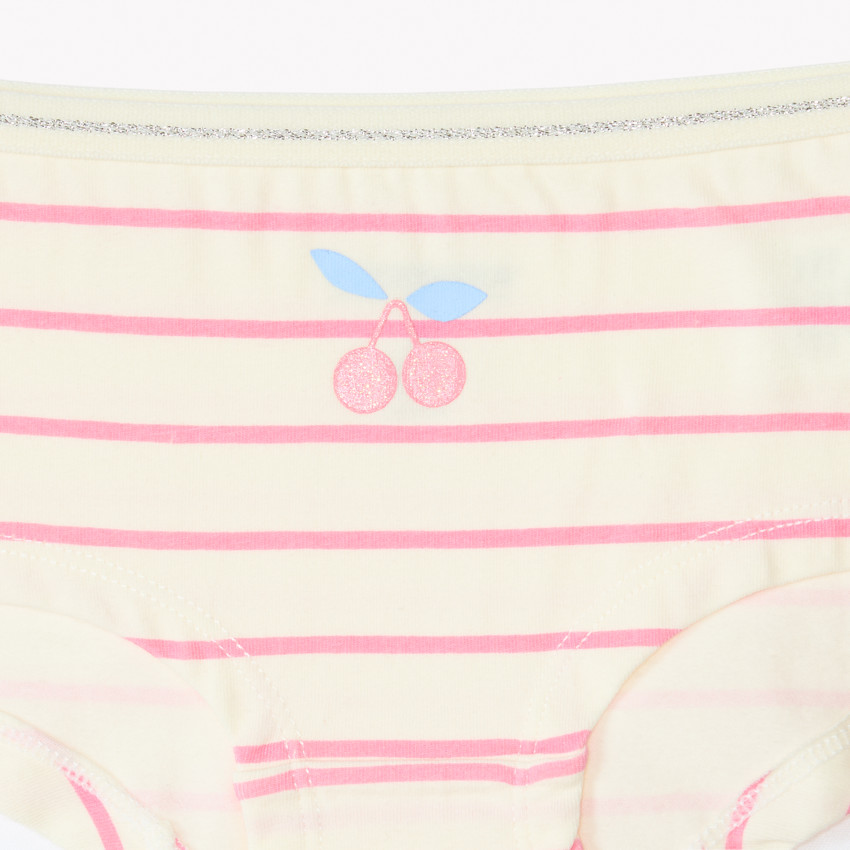 Lot de 4 shorties cerises fantaisie pour fille 