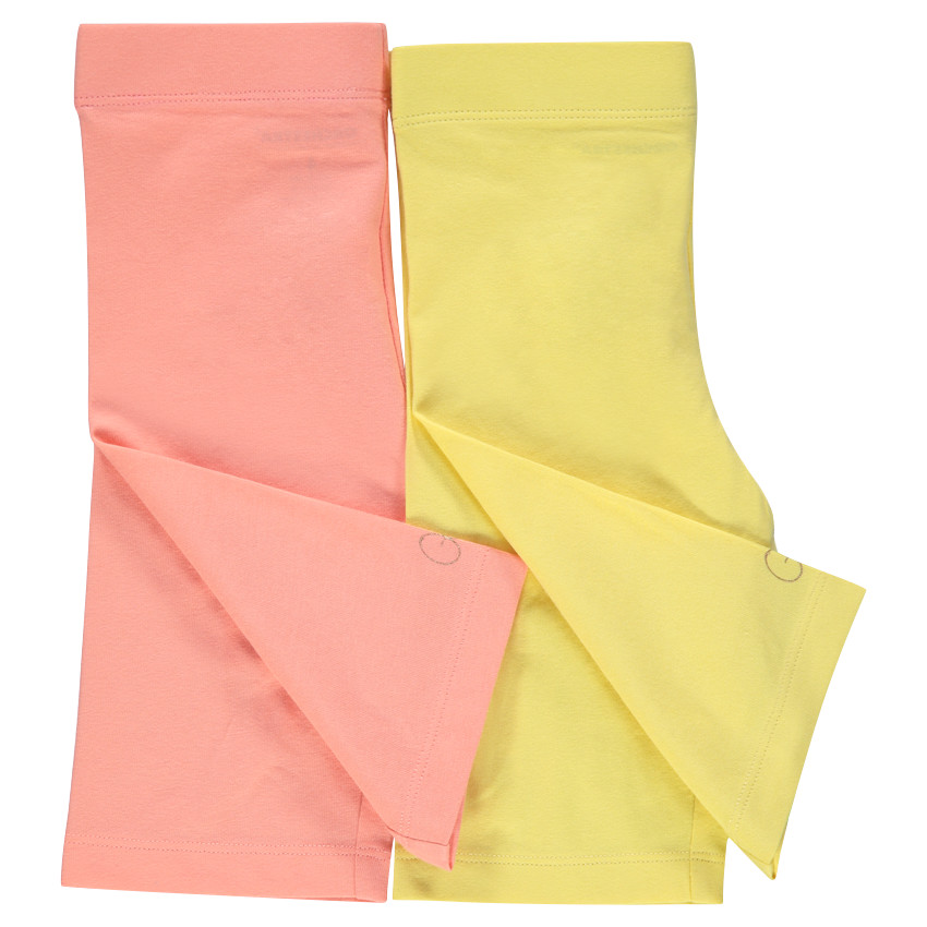 Junior - Lot de 2 cyclistes unis avec logo printé 