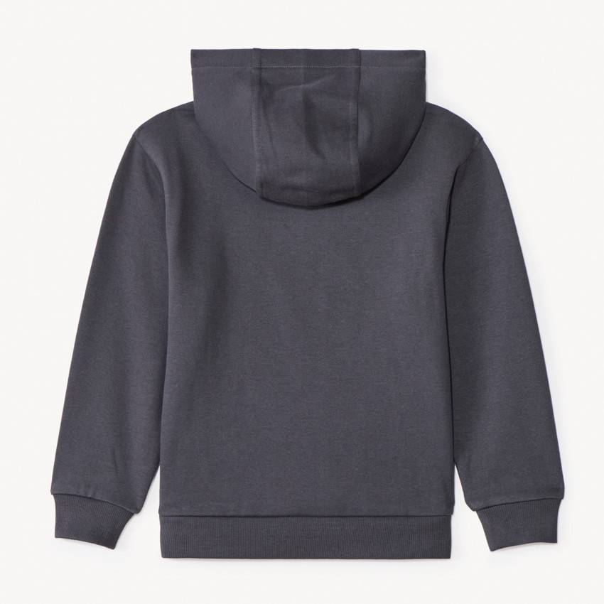 Sweat à capuche en molleton uni pour garçon 