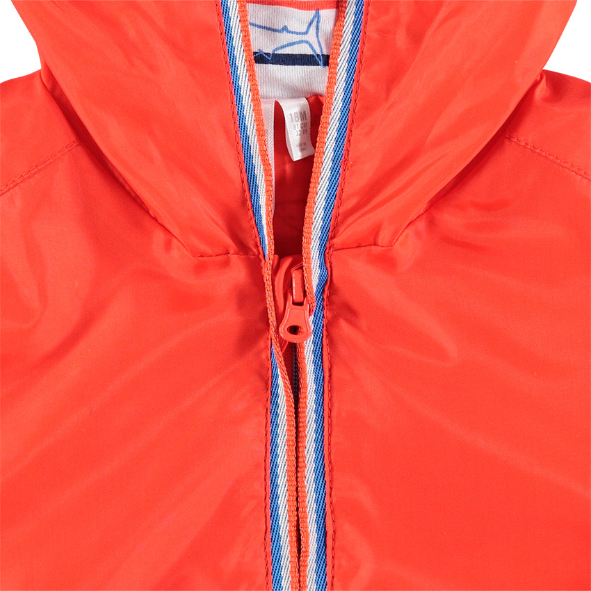 Coupe-vent en nylon avec doublure rayée et poches à scratch 