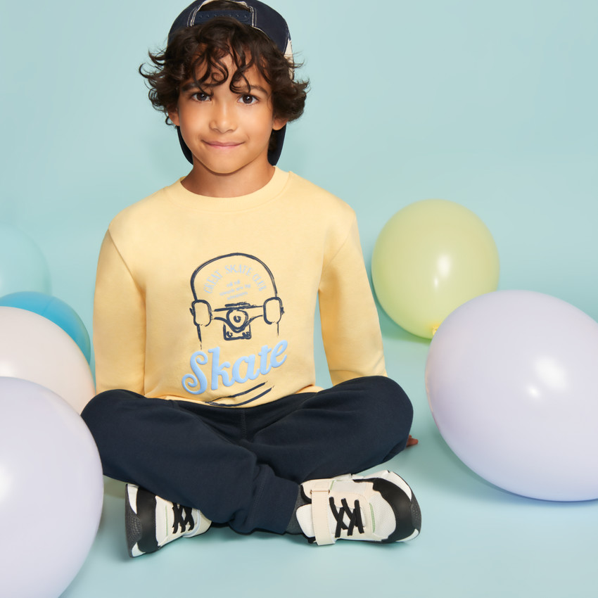 Sweat molleton avec puff print pour garçon 
