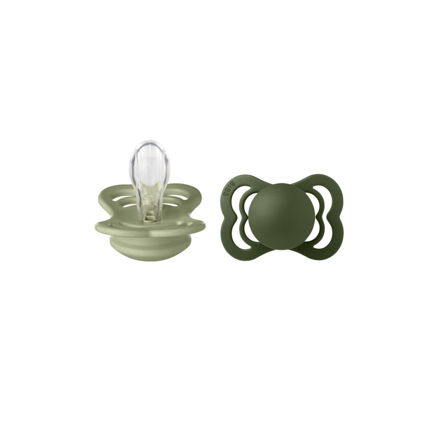 Lot de 2 sucettes supreme taille 1 0-6 mois - Ivory/Sage