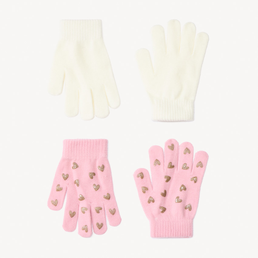Lot de 2 paires de gants pour fille