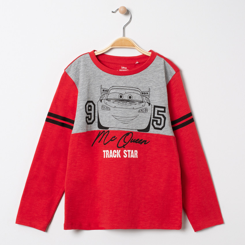 T-shirt manches longues bicolore print Cars Disney 