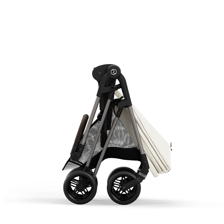 Poussette compacte légère Melio 4 taupe/canvas white 