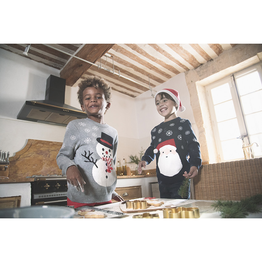 Pull de Noel en tricot pour enfant garcon