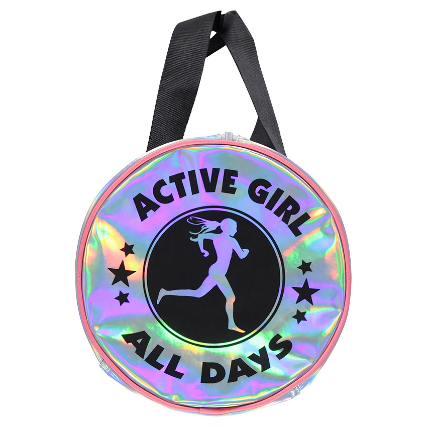 Sac de sport bowling iridescent avec motif et poche filet 