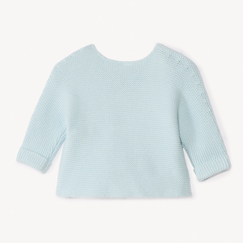 Brassière unie en tricot point mousse pour bébé 