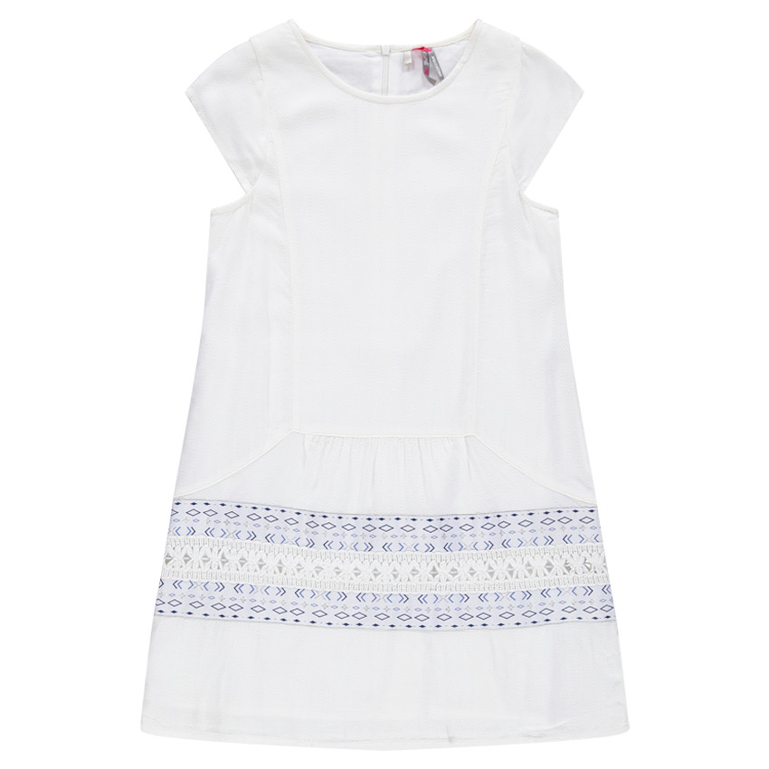 Junior - Robe en jacquard avec frise fantaisie 
