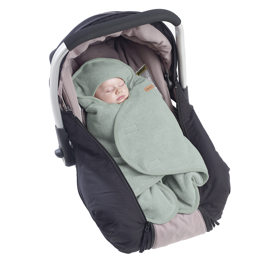 Couverture de bébé à capuche en coton pour siège auto/poussette á choisir