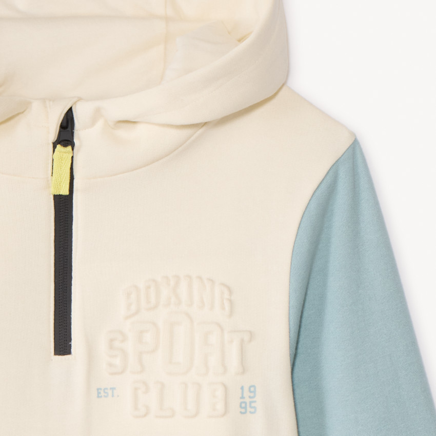 Sweat molleton à capuche effet color block pour garçon 