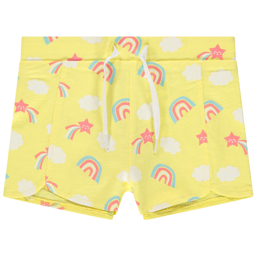 Short en coton imprimé all-over pour bébé fille